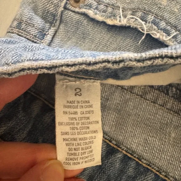 AMERICAN EAGLE | AE denim jeans Size shorts painter distressed Y2K | Sz 2 - Picture 5 of 7